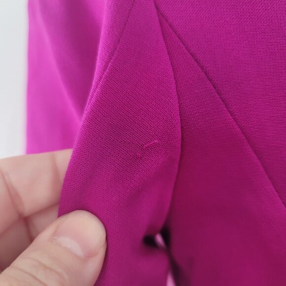Lauren Ralph Lauren Blazer Jacket Size 0 Pink Black Velvet Collar - Picture 5 of 11